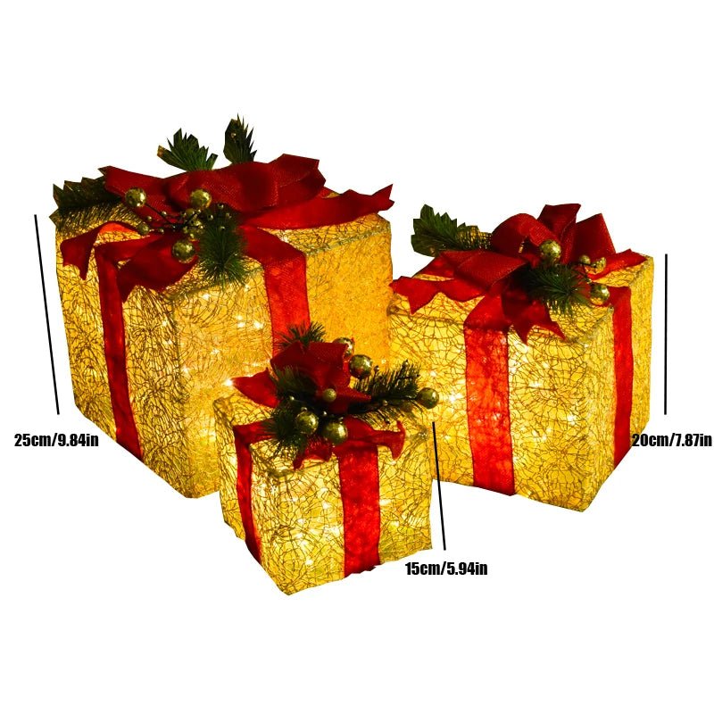 Guili | LED Christmas Christmas Tree, Snowman or Gift Box Decoration – Snowman & Fawn Tree Decorations, Perfect Holiday Ornaments & New Year Gifts