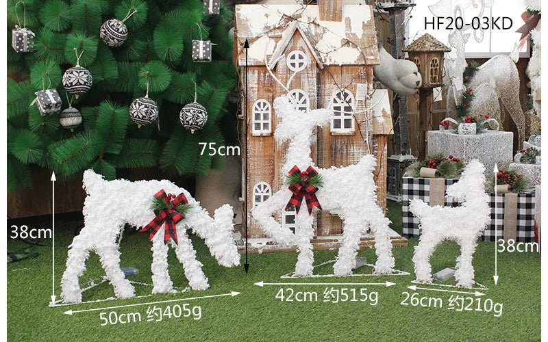 Guili | LED Christmas Christmas Tree, Snowman or Gift Box Decoration – Snowman & Fawn Tree Decorations, Perfect Holiday Ornaments & New Year Gifts