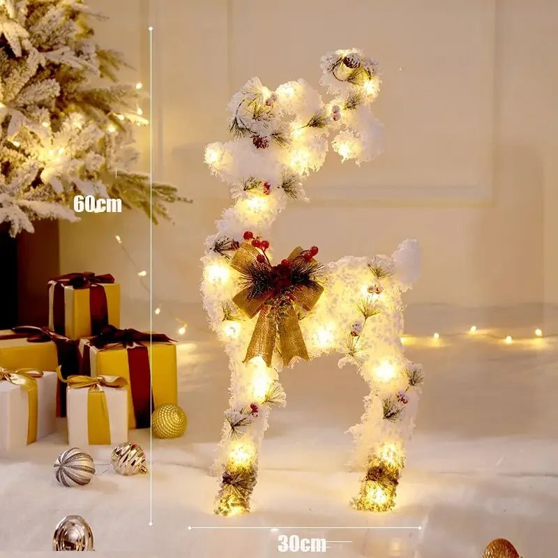 Guili | LED Christmas Christmas Tree, Snowman or Gift Box Decoration – Snowman & Fawn Tree Decorations, Perfect Holiday Ornaments & New Year Gifts