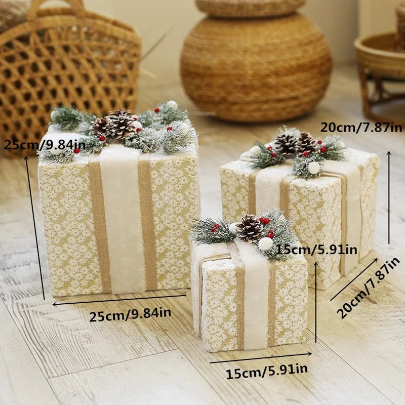 Guili | LED Christmas Christmas Tree, Snowman or Gift Box Decoration – Snowman & Fawn Tree Decorations, Perfect Holiday Ornaments & New Year Gifts