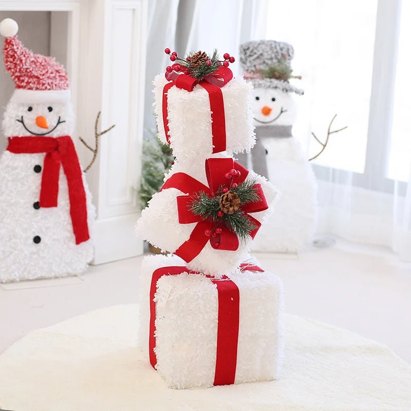 Guili | LED Christmas Christmas Tree, Snowman or Gift Box Decoration – Snowman & Fawn Tree Decorations, Perfect Holiday Ornaments & New Year Gifts