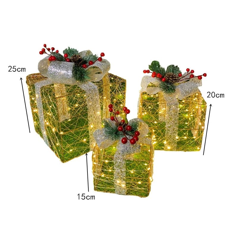 Guili | LED Christmas Christmas Tree, Snowman or Gift Box Decoration – Snowman & Fawn Tree Decorations, Perfect Holiday Ornaments & New Year Gifts