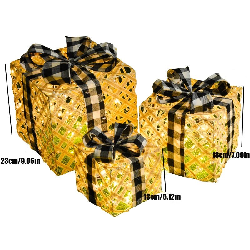 Guili | LED Christmas Christmas Tree, Snowman or Gift Box Decoration – Snowman & Fawn Tree Decorations, Perfect Holiday Ornaments & New Year Gifts