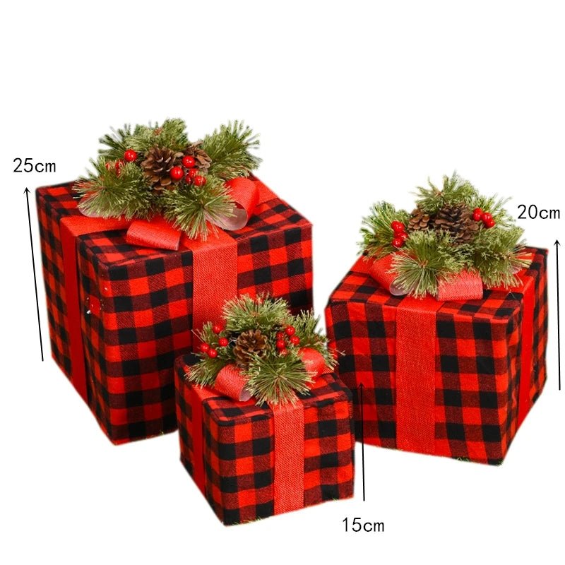 Guili | LED Christmas Christmas Tree, Snowman or Gift Box Decoration – Snowman & Fawn Tree Decorations, Perfect Holiday Ornaments & New Year Gifts