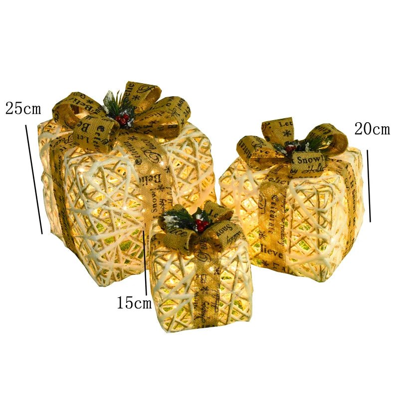 Guili | LED Christmas Christmas Tree, Snowman or Gift Box Decoration – Snowman & Fawn Tree Decorations, Perfect Holiday Ornaments & New Year Gifts