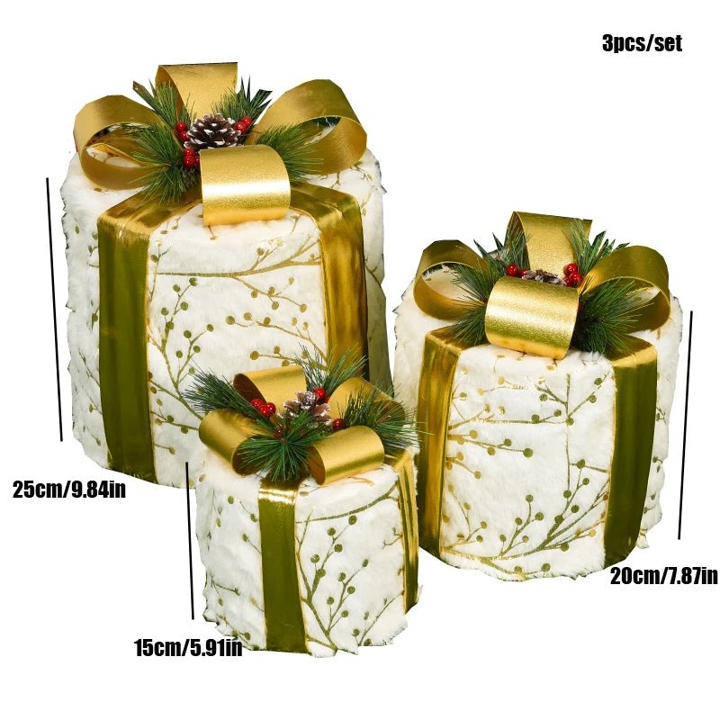 Guili | LED Christmas Christmas Tree, Snowman or Gift Box Decoration – Snowman & Fawn Tree Decorations, Perfect Holiday Ornaments & New Year Gifts