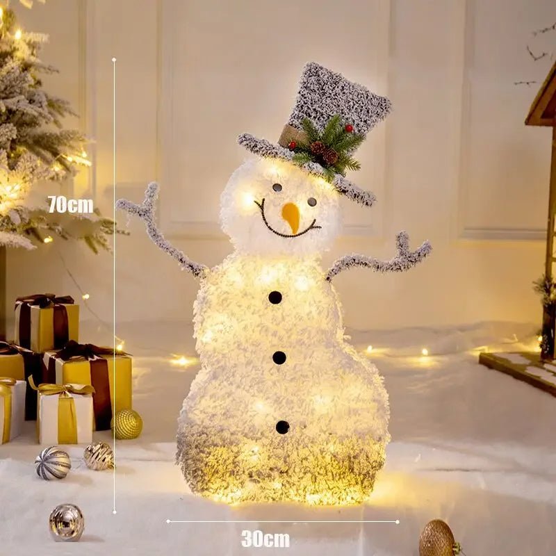 Guili | LED Christmas Christmas Tree, Snowman or Gift Box Decoration – Snowman & Fawn Tree Decorations, Perfect Holiday Ornaments & New Year Gifts