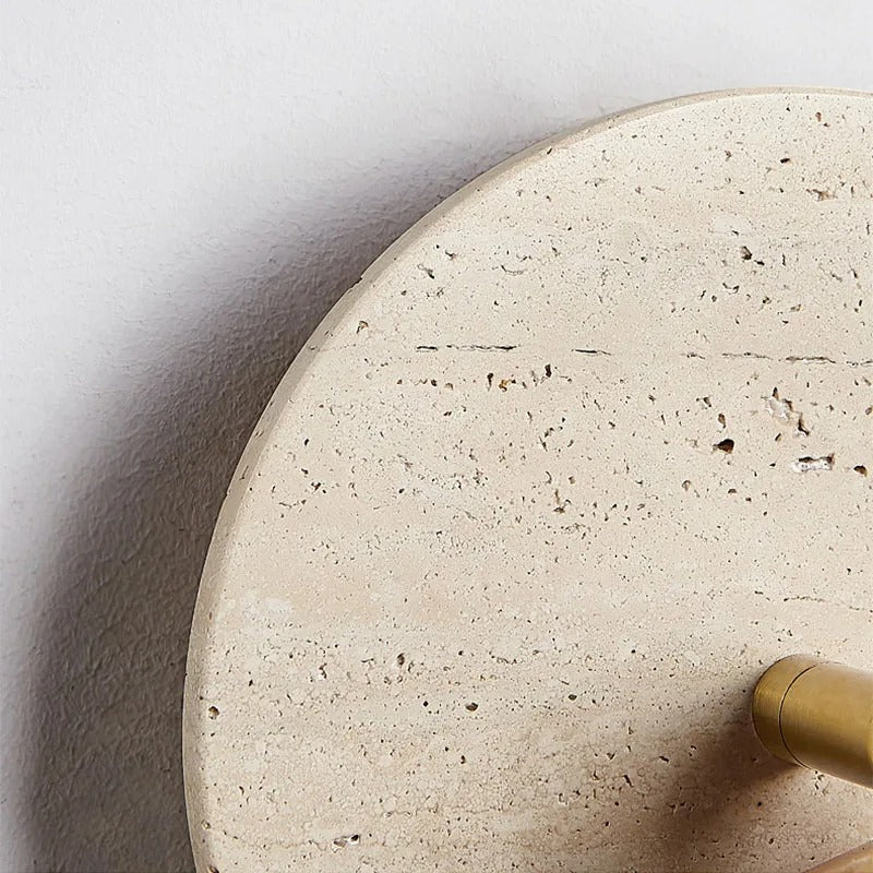 Modern Travertine Wood Rotatable Wall Sconce LED 1-Light