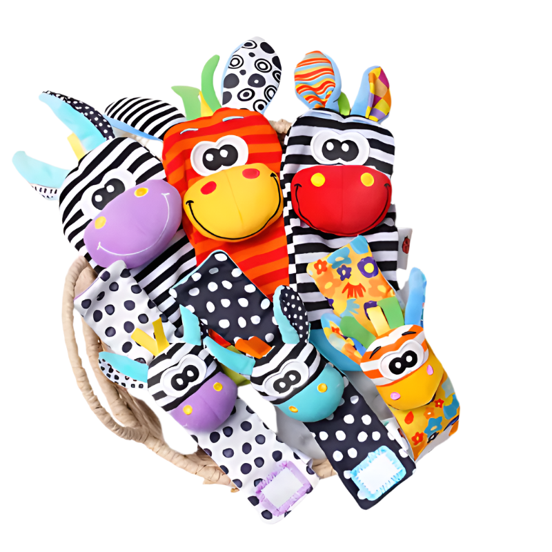 Guili | RattleJoy | Play and discover with every movement – Soft rattle wristbands for babies