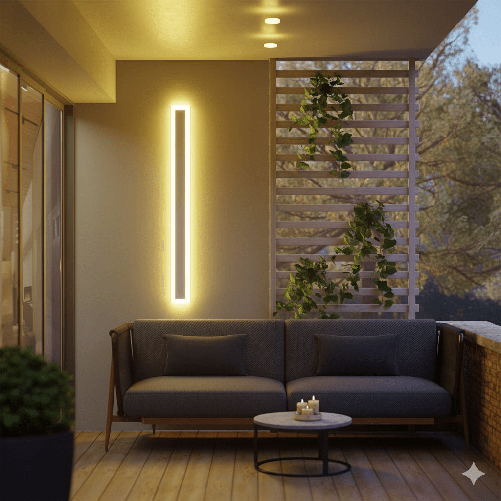 Modern Minimalist Waterproof Linear Wall Light LED