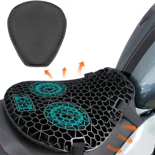 Guili | Motorcycle Gel Seat Pad | Shock Absorbing, Breathable & Anti-Slip Design for Long Distance Rides