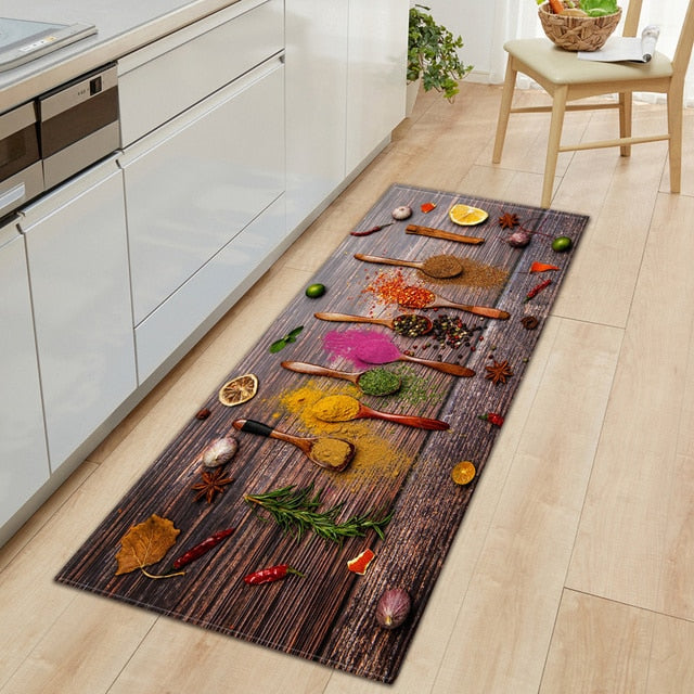 Guili | CookEase Food-Themed Kitchen Mat | Non-slip & Water-Repellent | Comfort Mat for Kitchen & Household