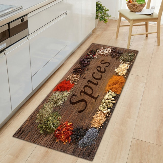 Guili | CookEase Food-Themed Kitchen Mat | Non-slip & Water-Repellent | Comfort Mat for Kitchen & Household