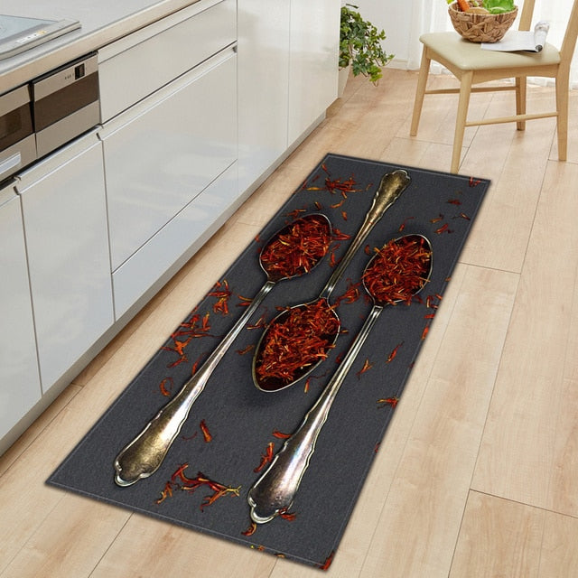 Guili | CookEase Food-Themed Kitchen Mat | Non-slip & Water-Repellent | Comfort Mat for Kitchen & Household