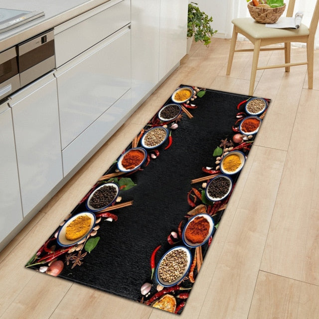 Guili | CookEase Food-Themed Kitchen Mat | Non-slip & Water-Repellent | Comfort Mat for Kitchen & Household