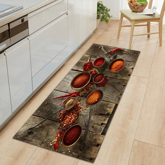 Guili | CookEase Food-Themed Kitchen Mat | Non-slip & Water-Repellent | Comfort Mat for Kitchen & Household