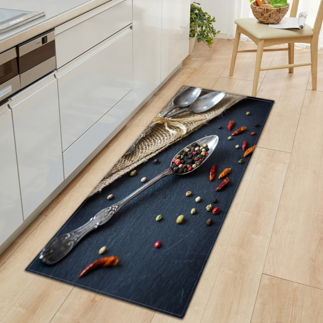 Guili | CookEase Food-Themed Kitchen Mat | Non-slip & Water-Repellent | Comfort Mat for Kitchen & Household