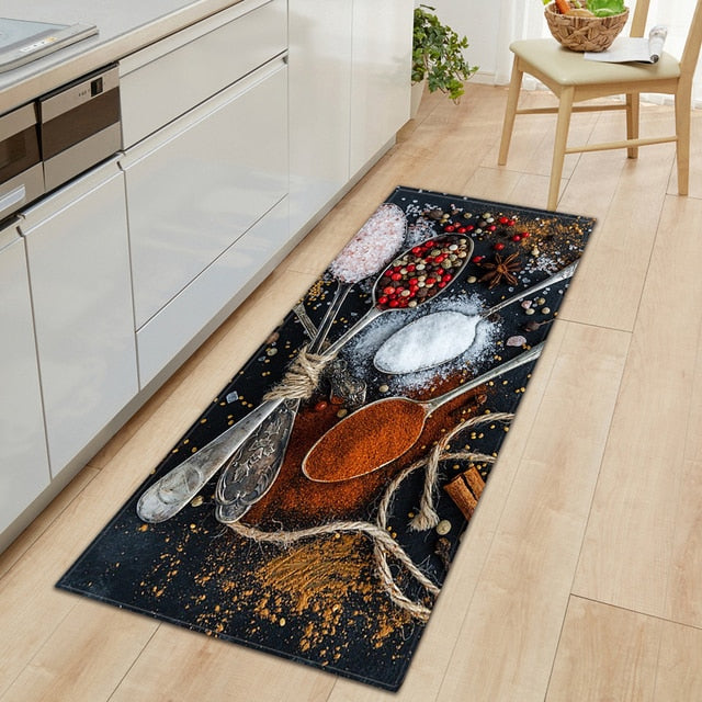 Guili | CookEase Food-Themed Kitchen Mat | Non-slip & Water-Repellent | Comfort Mat for Kitchen & Household