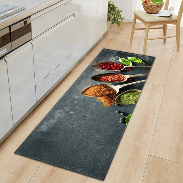 Guili | CookEase Food-Themed Kitchen Mat | Non-slip & Water-Repellent | Comfort Mat for Kitchen & Household