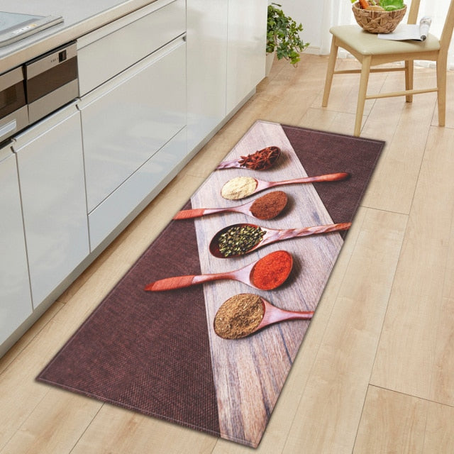 Guili | CookEase Food-Themed Kitchen Mat | Non-slip & Water-Repellent | Comfort Mat for Kitchen & Household
