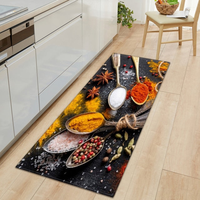 Guili | CookEase Food-Themed Kitchen Mat | Non-slip & Water-Repellent | Comfort Mat for Kitchen & Household