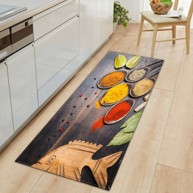 Guili | CookEase Food-Themed Kitchen Mat | Non-slip & Water-Repellent | Comfort Mat for Kitchen & Household