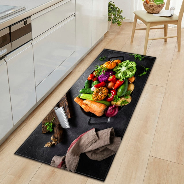 Guili | CookEase Food-Themed Kitchen Mat | Non-slip & Water-Repellent | Comfort Mat for Kitchen & Household