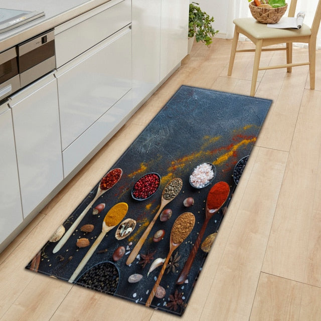 Guili | CookEase Food-Themed Kitchen Mat | Non-slip & Water-Repellent | Comfort Mat for Kitchen & Household