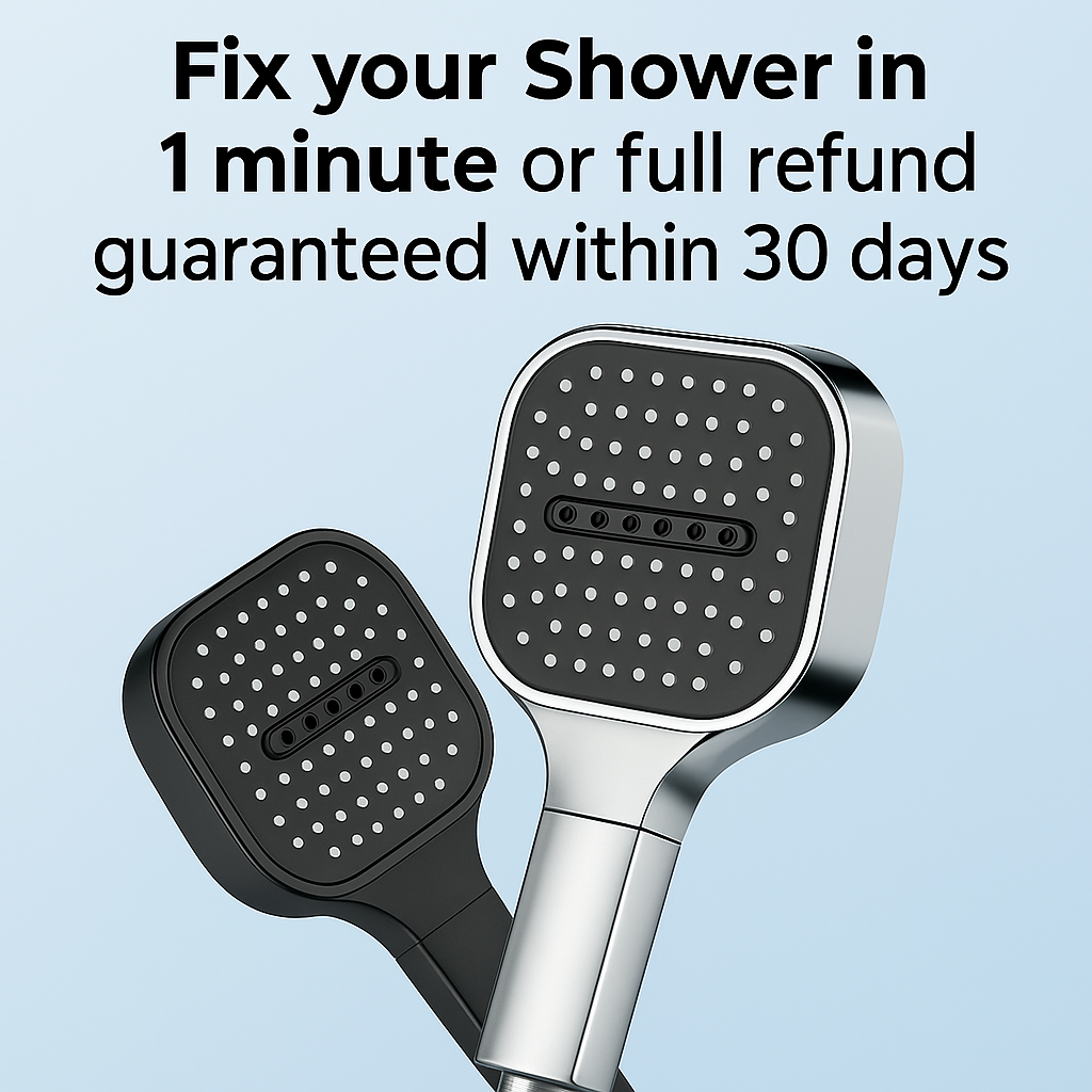 Guili | High-Pressure Shower Head | Turbo-Boost Technology & Advanced Filtration for Healthier Skin and Hair