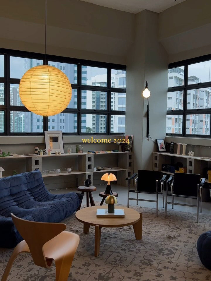 Japanese Washi Paper Globe Pendant Light 1-Light