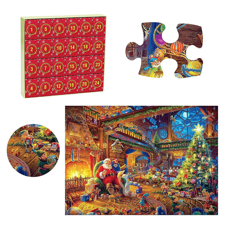 Guili | Christmas Puzzle Countdown Calendar | Make Christmas Magical - 1008 Pieces Puzzle in 24 Doors