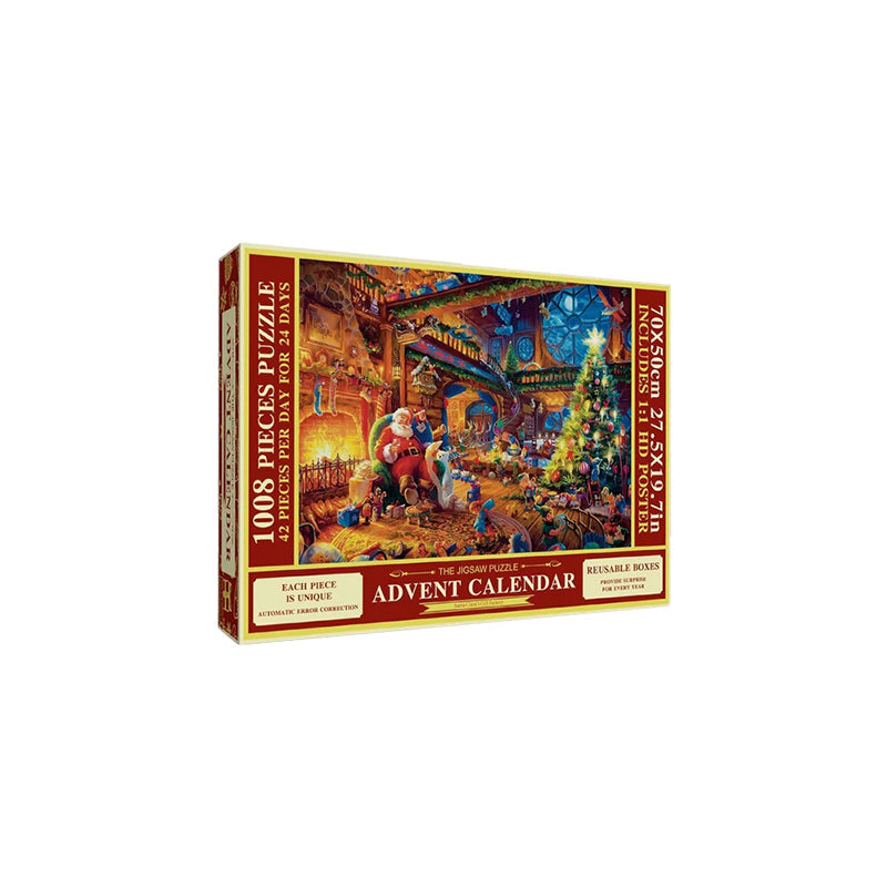Guili | Christmas Puzzle Countdown Calendar | Make Christmas Magical - 1008 Pieces Puzzle in 24 Doors
