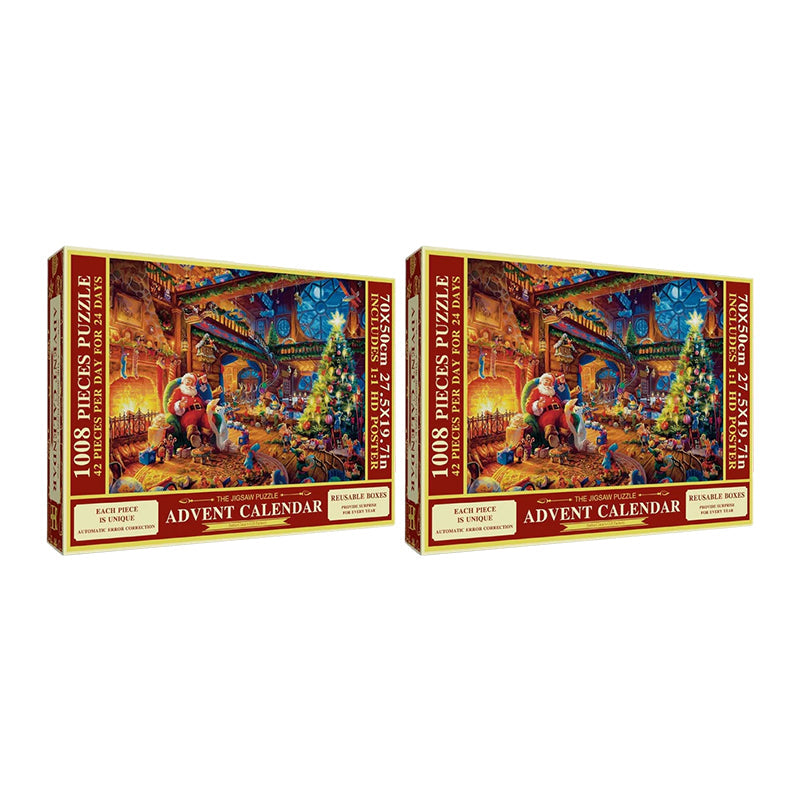 Guili | Christmas Puzzle Countdown Calendar | Make Christmas Magical - 1008 Pieces Puzzle in 24 Doors