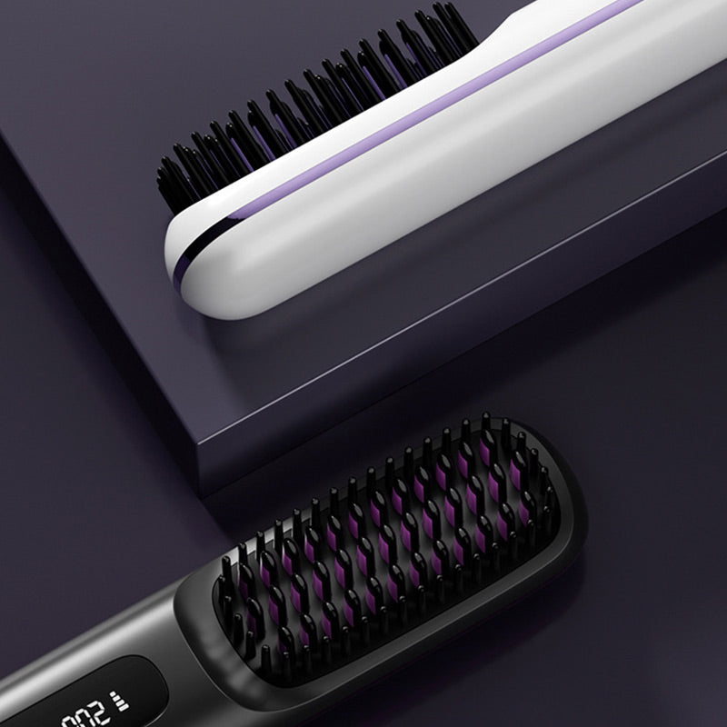 Guili | Wireless ceramic heating hair straightening comb