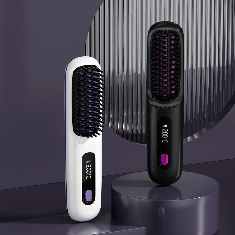 Guili | Wireless ceramic heating hair straightening comb