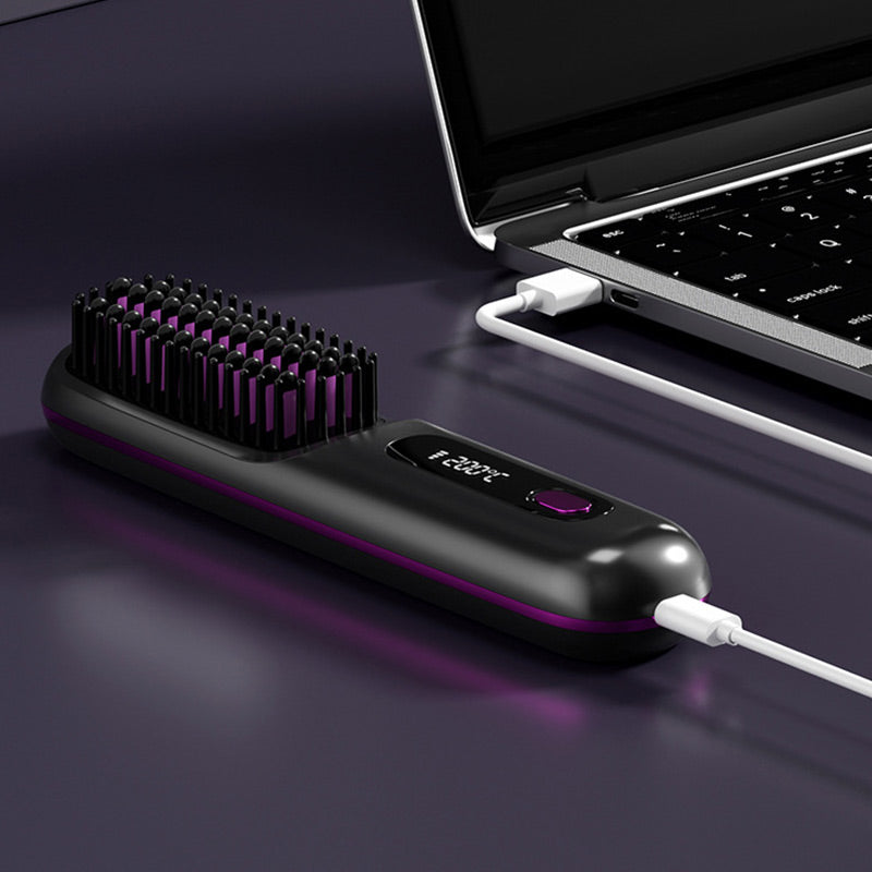 Guili | Wireless ceramic heating hair straightening comb