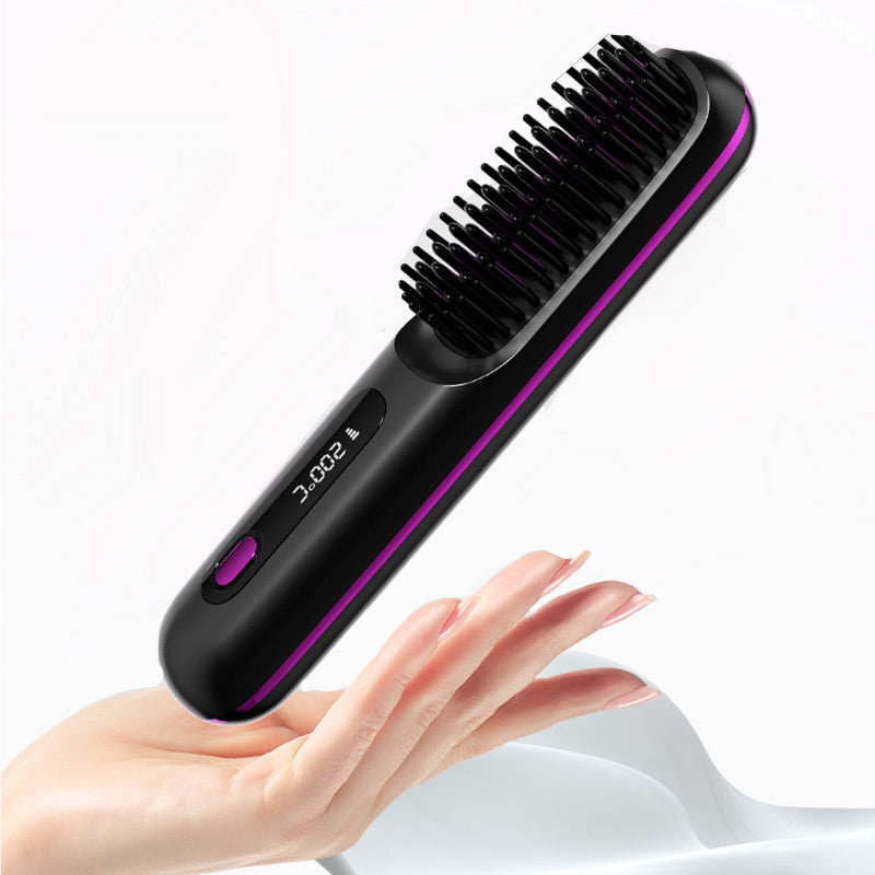 Guili | Wireless ceramic heating hair straightening comb