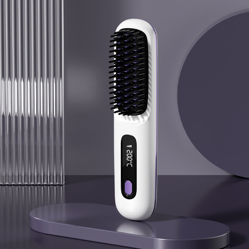 Guili | Wireless ceramic heating hair straightening comb