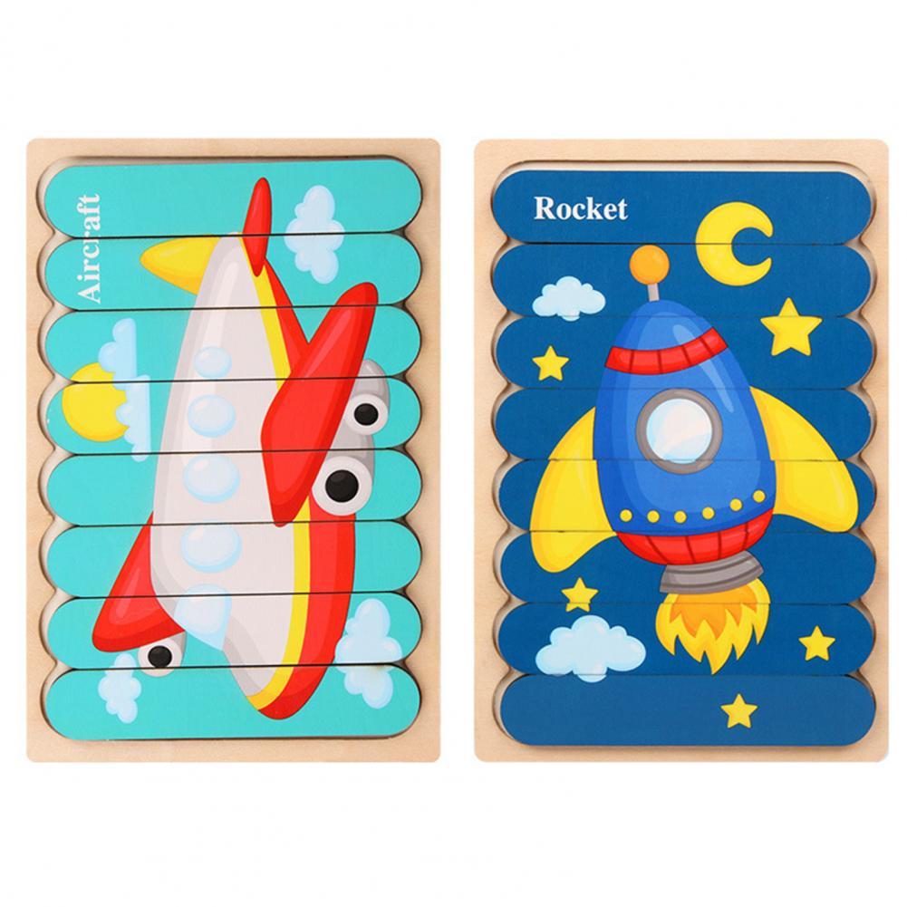 Guili | EcoToys Montessori Animal Puzzle | Educational and Stimulating - Double-sided 3D Puzzle