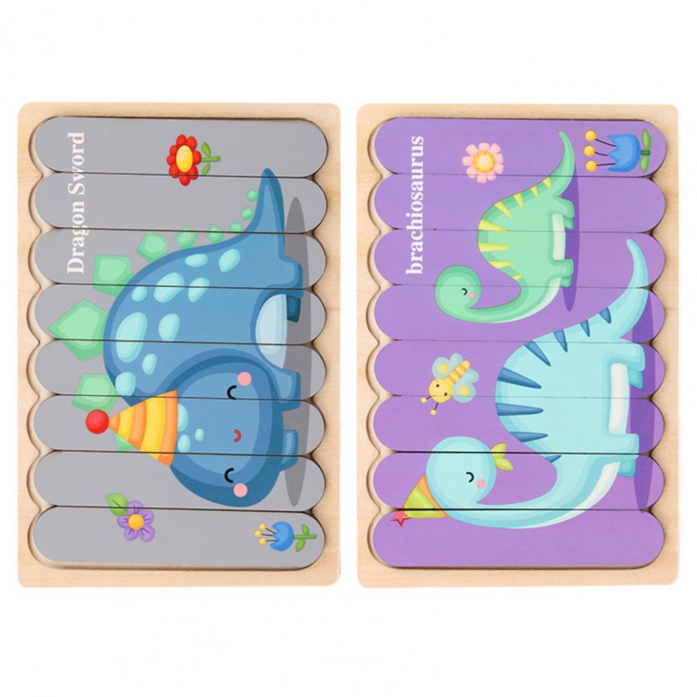 Guili | EcoToys Montessori Animal Puzzle | Educational and Stimulating - Double-sided 3D Puzzle