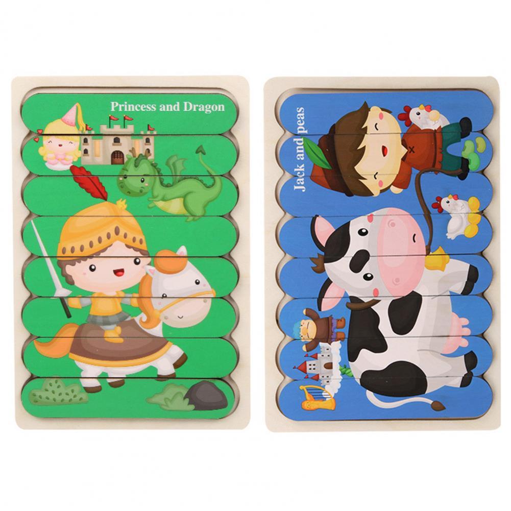 Guili | EcoToys Montessori Animal Puzzle | Educational and Stimulating - Double-sided 3D Puzzle