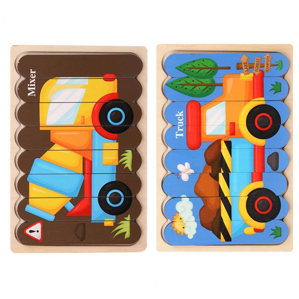 Guili | EcoToys Montessori Animal Puzzle | Educational and Stimulating - Double-sided 3D Puzzle