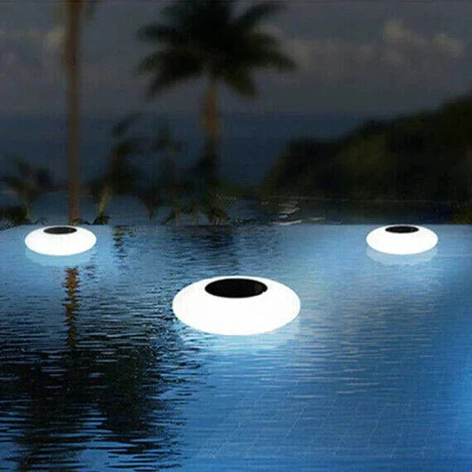 Modern Glass Round Solar Floating LED 1-Light