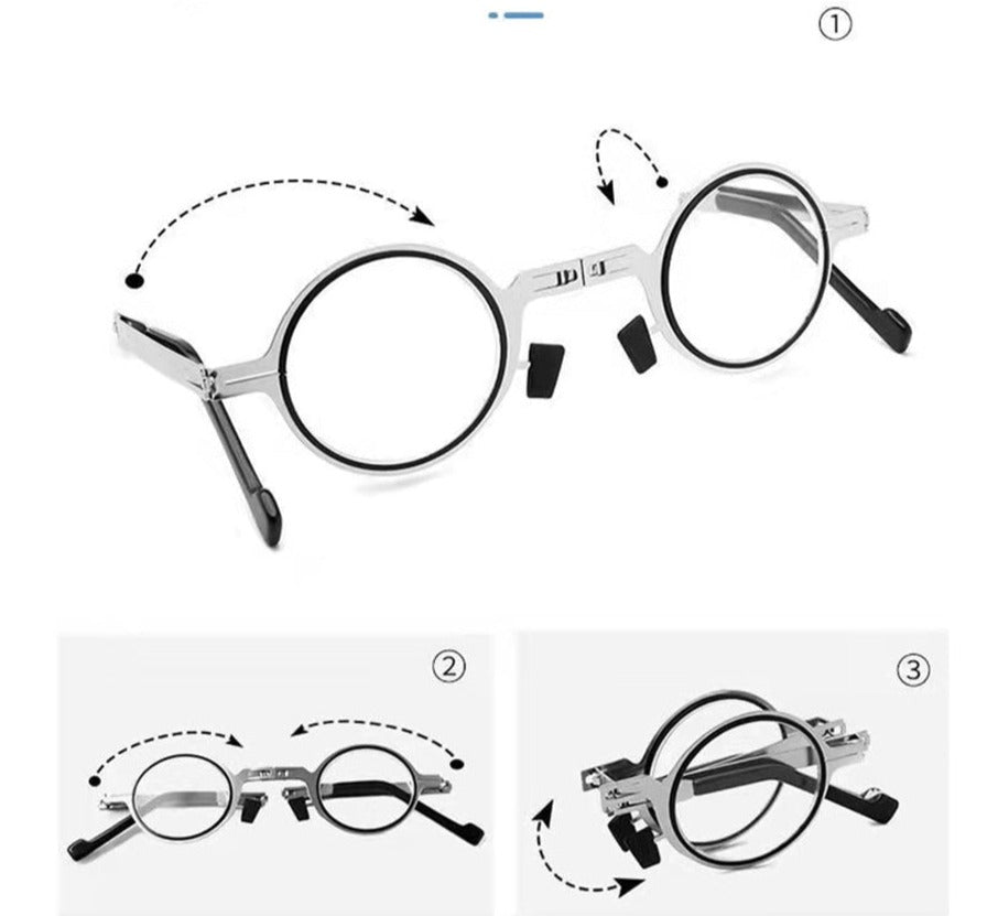 Guili | VisionFold Compact Folding Glasses – Ultra-Light, Durable Reading Glasses with Flexible Scratch-Resistant Lenses